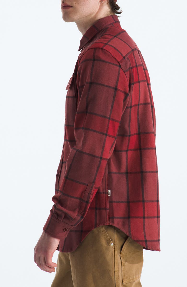 The North Face Arroyo Plaid Cotton Flannel Button-Up Shirt, Alternate, color, Sumac Macro Small Plaid