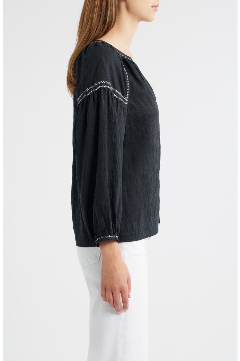 Vasia Embroidered Top, Alternate, color, BLACK
