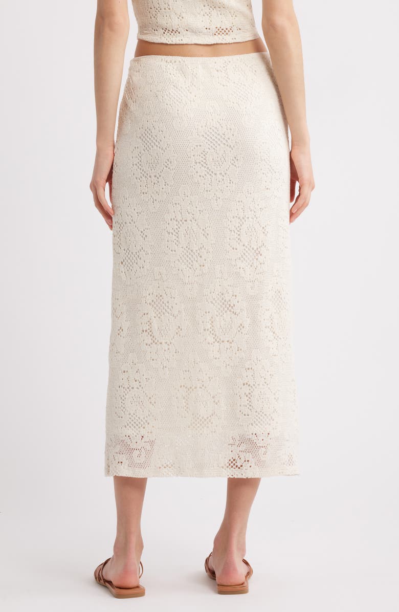 Open Edit Lace Midi Skirt, Alternate, color, Ivory