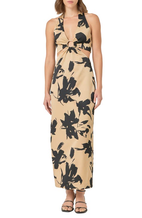 Beige Floral Dresses for Women