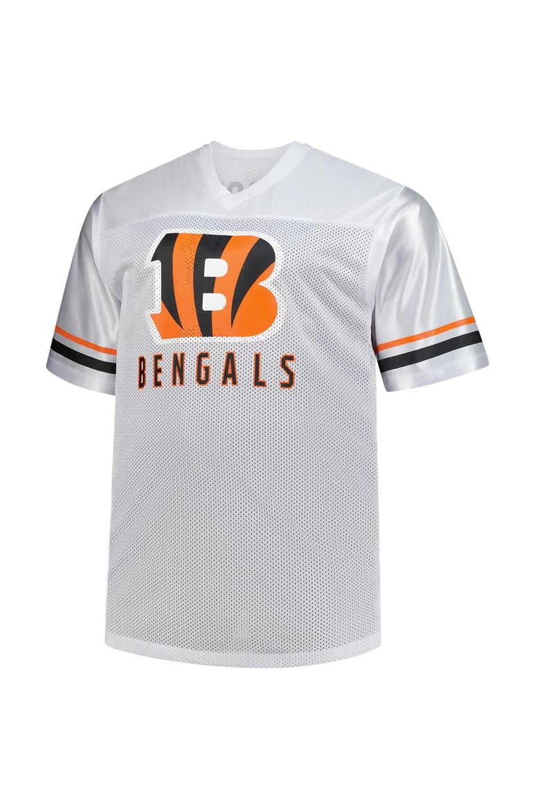 Men's Fanatics Joe Burrow White Cincinnati Bengals Big & Tall V-Neck Fashion Jersey, Alternate, color, White