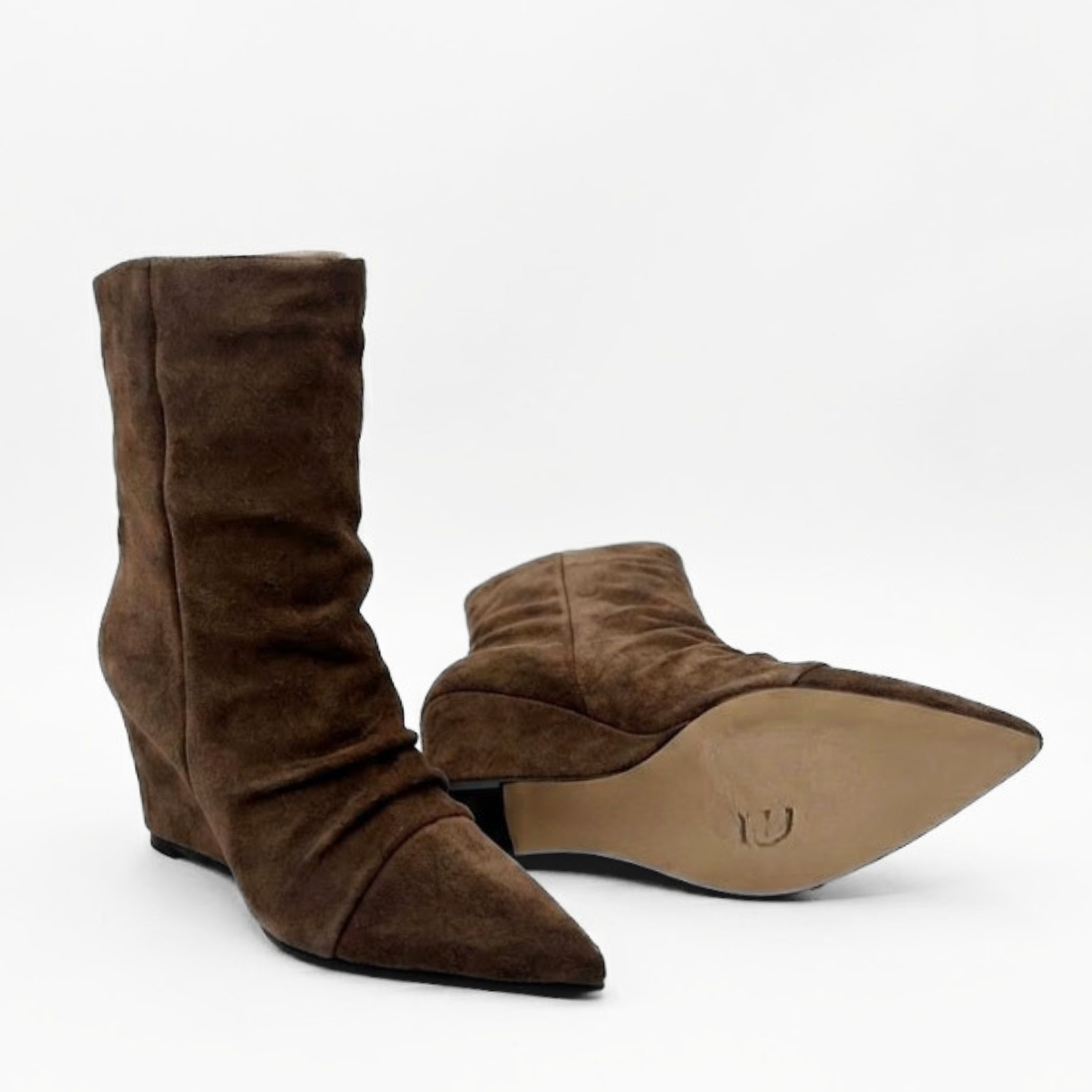 Jill Slouch Wedge Boots, Alternate, color, Taupe