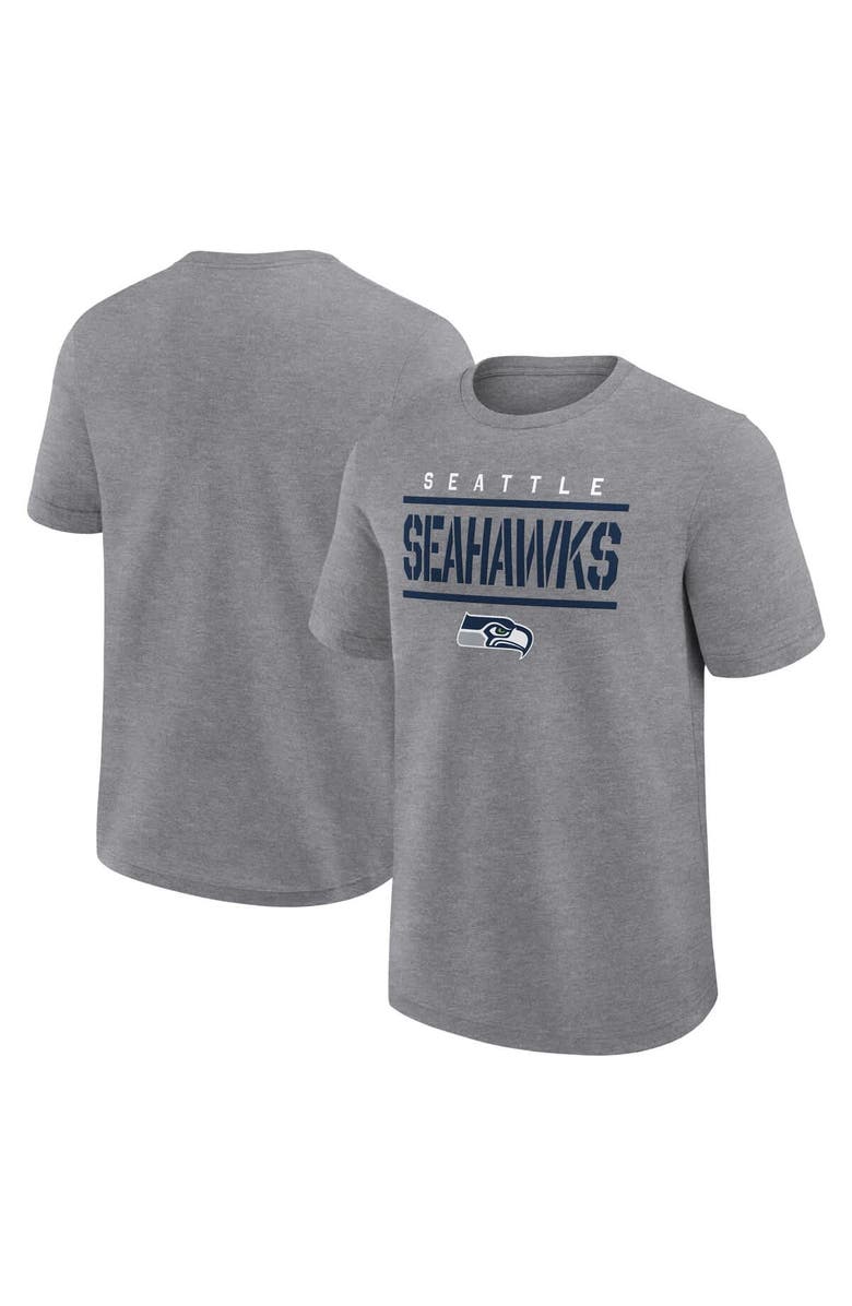FANATICS Men's Fanatics Heather Gray Seattle Seahawks Big & Tall Top Notch T-Shirt, Main, color, 