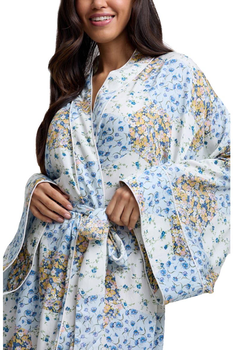 Corina Long Sleeve Robe, Alternate, color, Blue