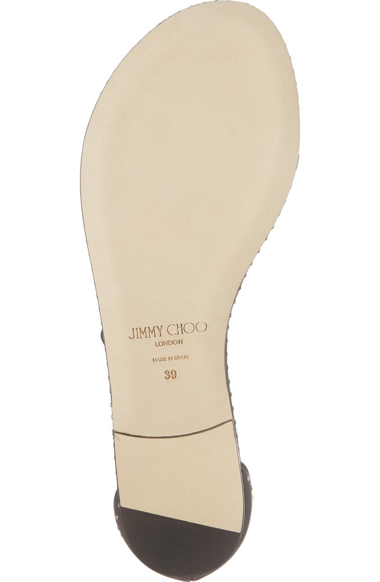 Jimmy Choo Afia Studded Flat Sandal, Alternate, color,