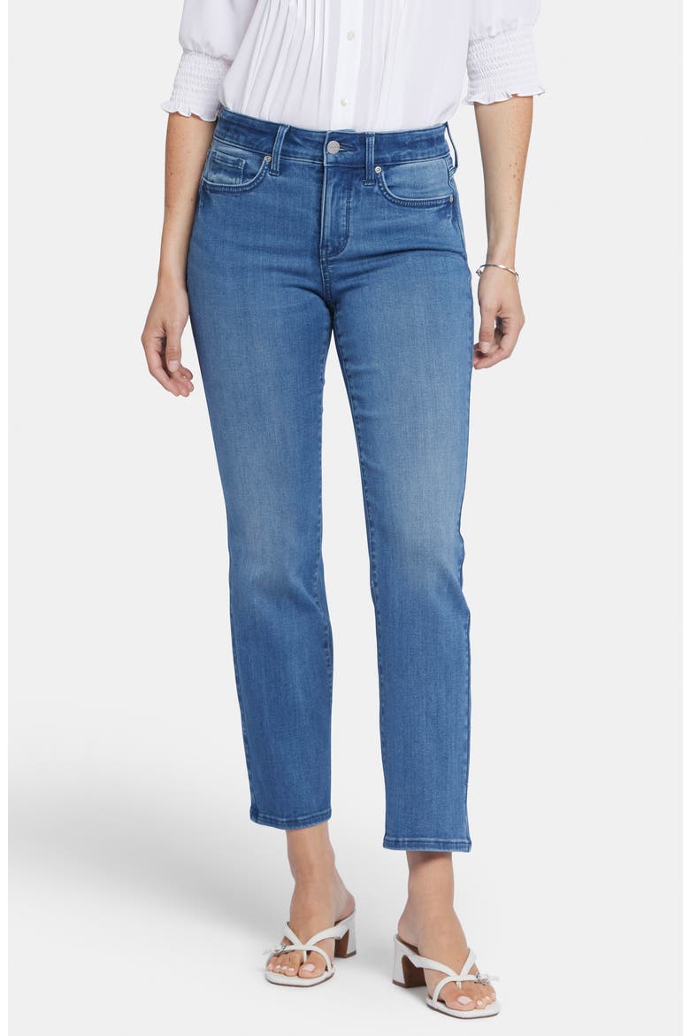 Marilyn Straight Ankle Jeans, Main, color, BLUE ISLAND