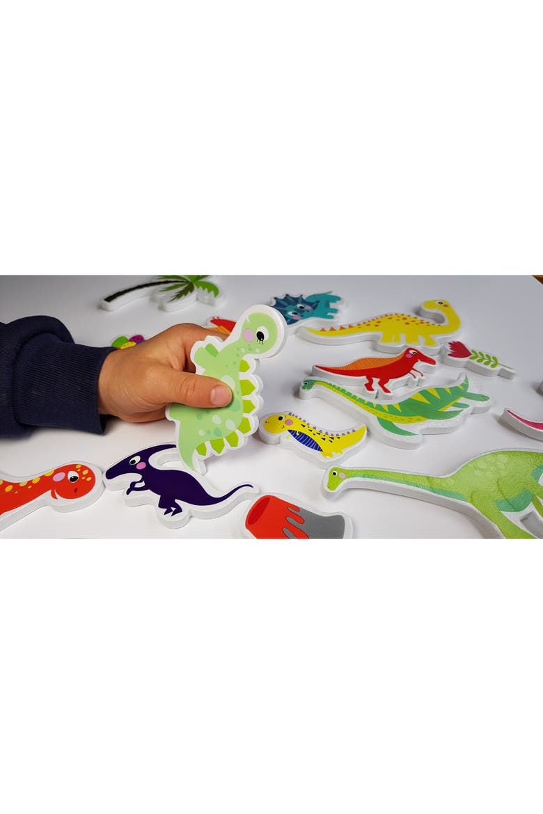 Bath Time Stickers, Dinosaurs, 18 Foam Dino Character Pieces, Alternate, color, Multicolored