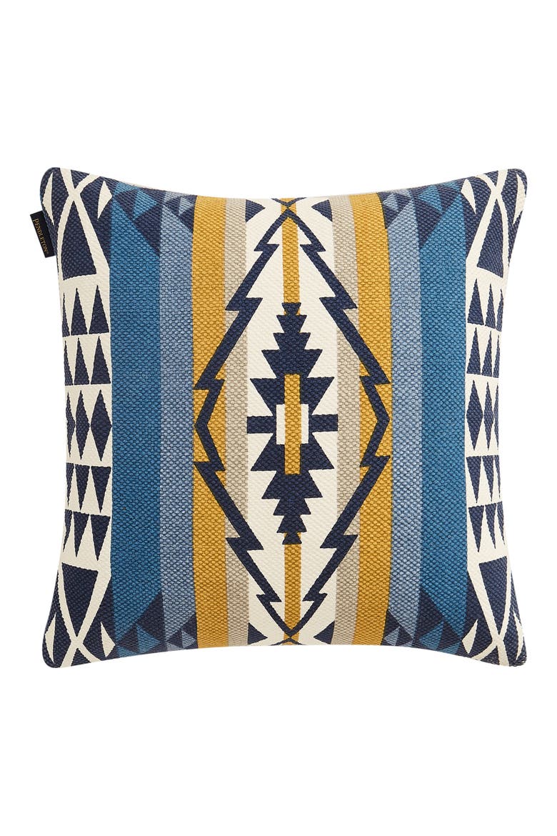 Trapper Peak Square Accent Pillow, Main, color, BLUE