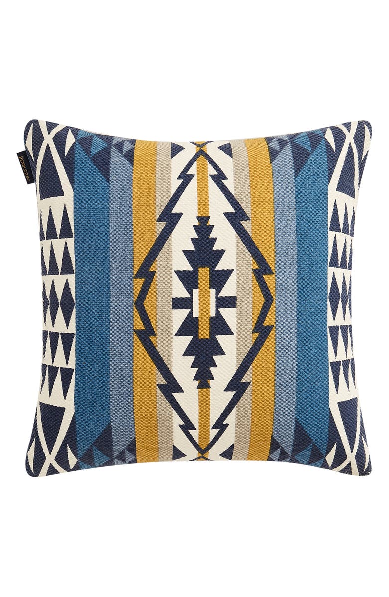 Pendleton Trapper Peak Square Accent Pillow, Main, color, Blue