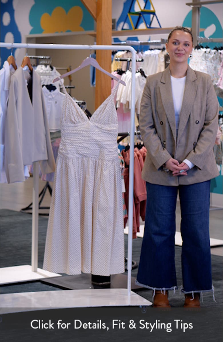 Laurel Dot Print Cotton Midi Dress, sales video thumbnail