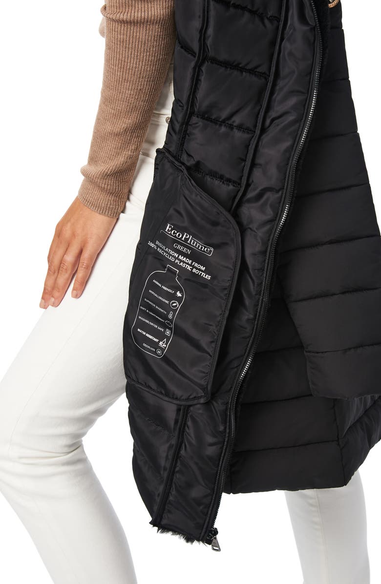 Bernardo Quilted Walker Jacket with Faux Fur Trim, Alternate, color, 