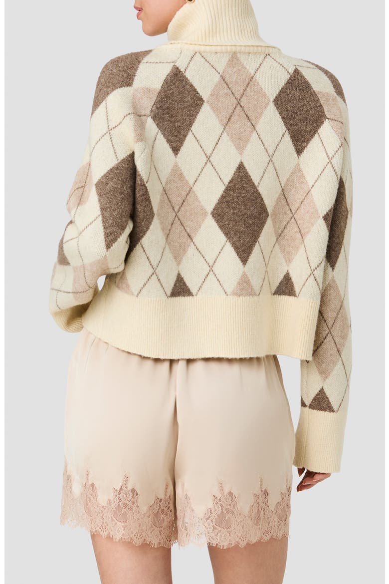 Koda Argyle Jacquard Turtleneck Sweater, Alternate, color, OVERSIZED ARGYLE