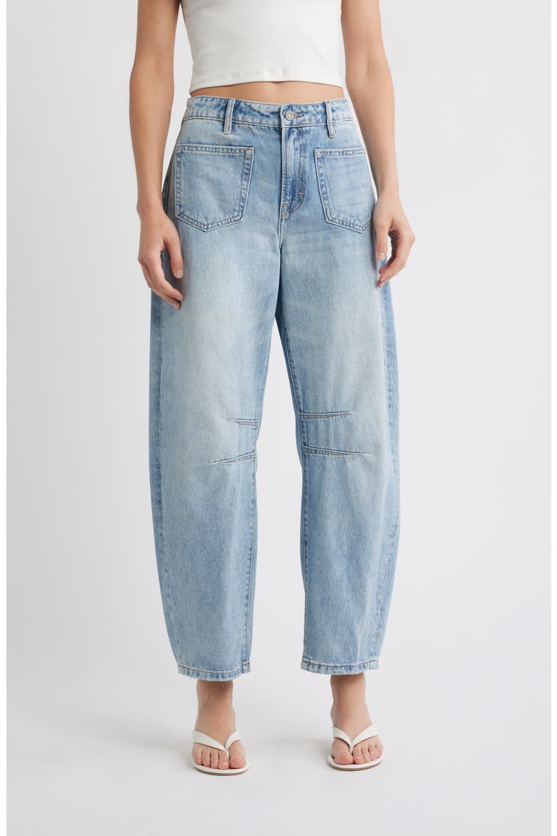Crop Barrel Jeans, Main, color, MED.WASH