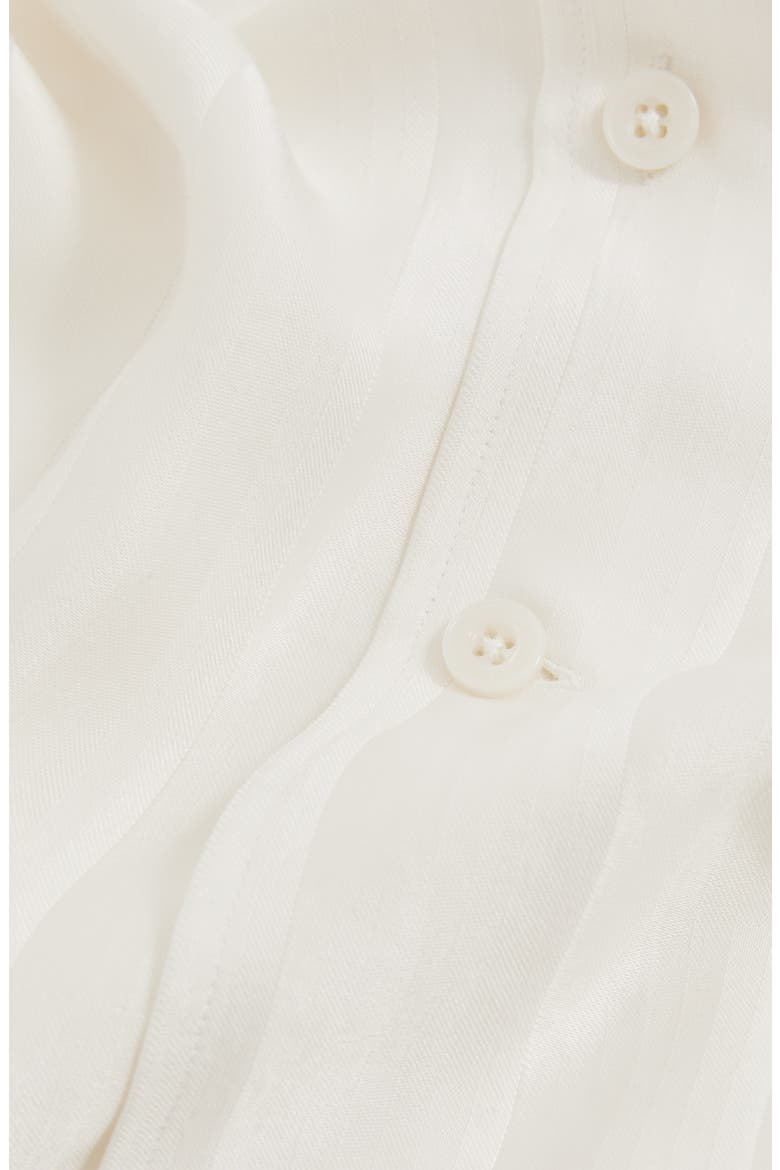 Melba Jacqurd Stripe Camp Shirt, Alternate, color, WHITE