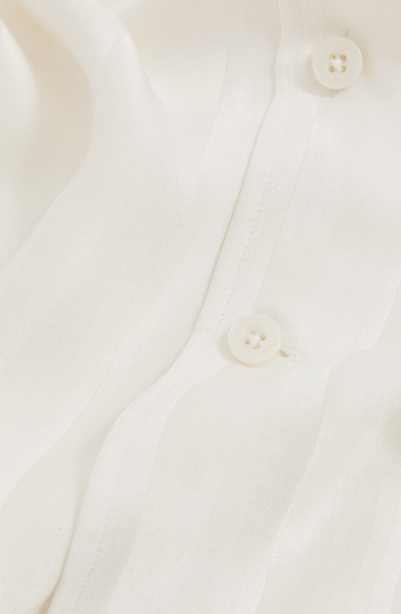 Reiss Melba Jacqurd Stripe Camp Shirt, Alternate, color, White