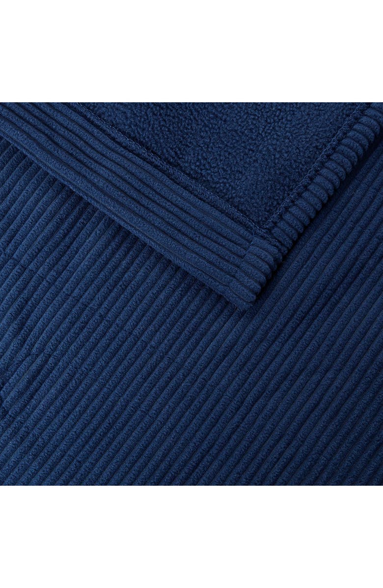 BEAUTYREST Electric Micro Fleece Heated Blanket with Secure Comfort Technology, Alternate, color, Navy