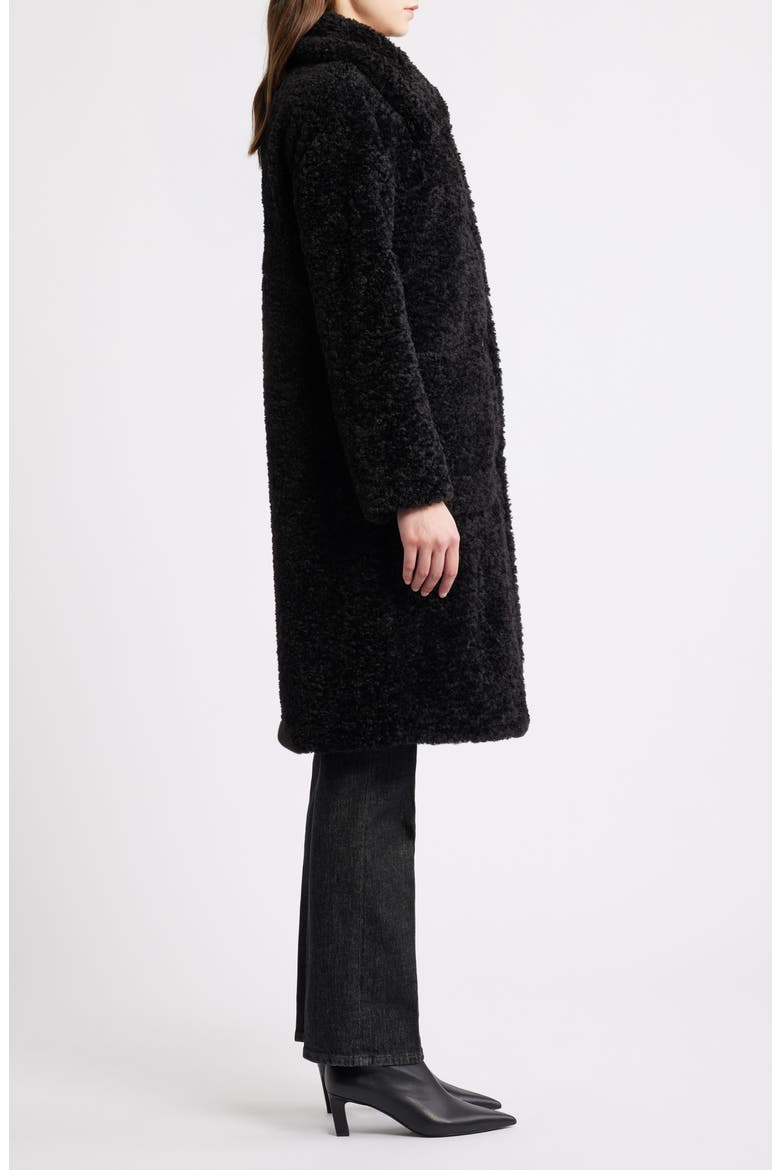 Long Teddy Coat, Alternate, color, BLACK