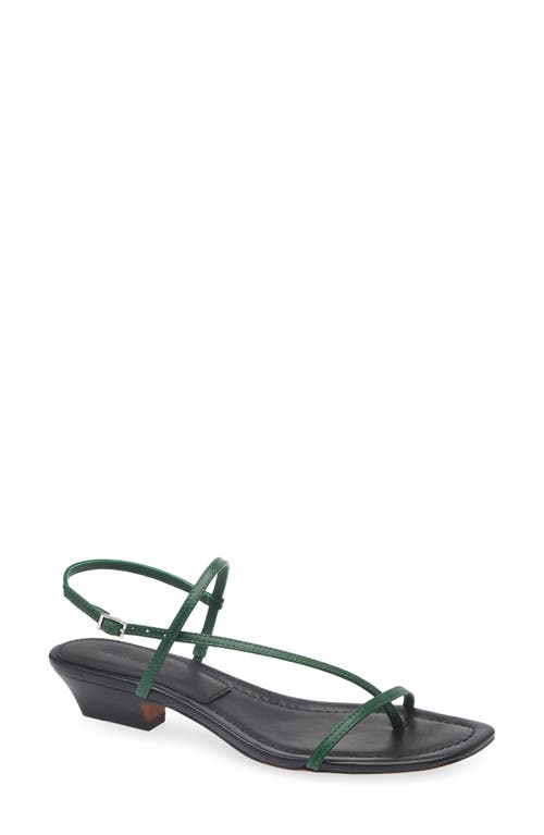 Madewell The Maycie Asymmetric T-strap Sandal In Golf Green