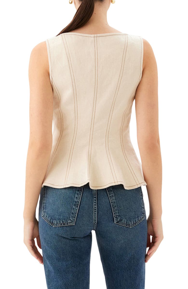 FIFTEEN TWENTY Zoyla Contrast Stitch Peplum Top, Alternate, color, 