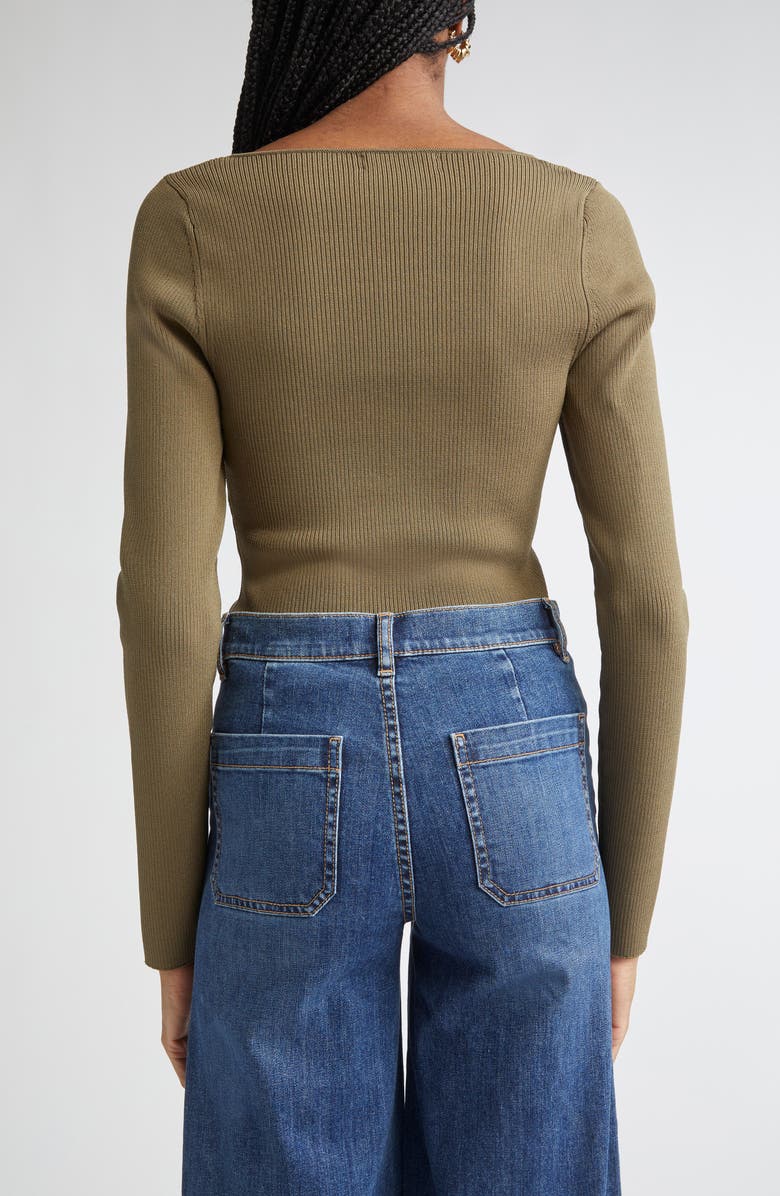 Ramy Brook Lylia Sculpted U-Neck Rib Top, Alternate, color, 