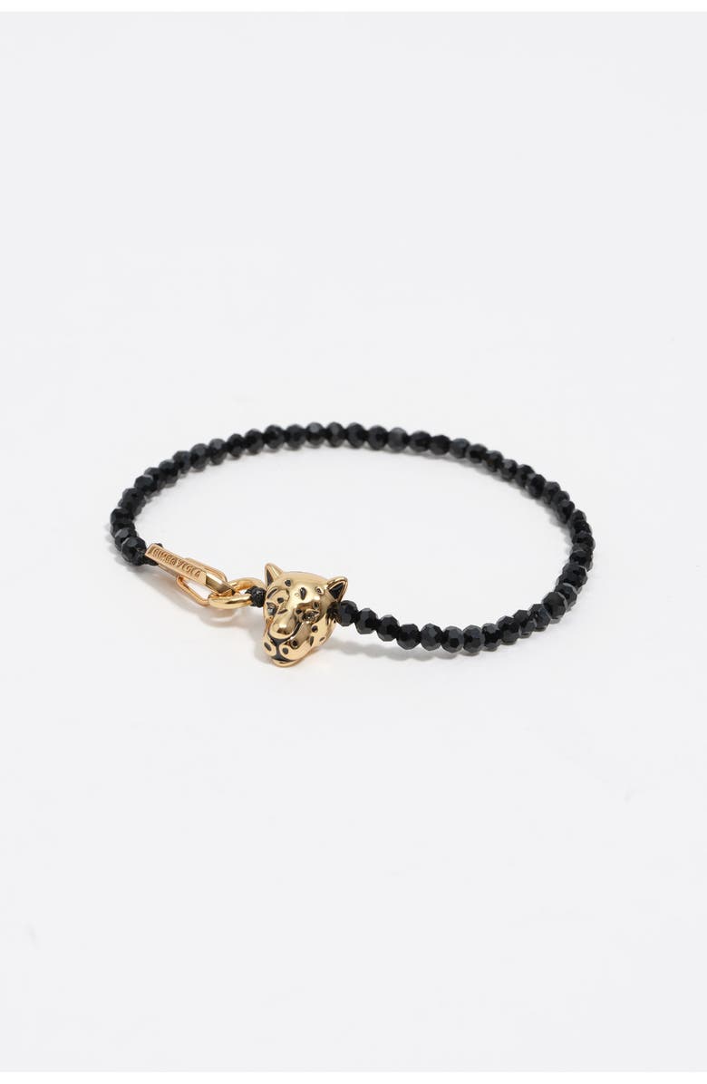 Bimba y Lola Crystals Panther Bracelet, Main, color, Black