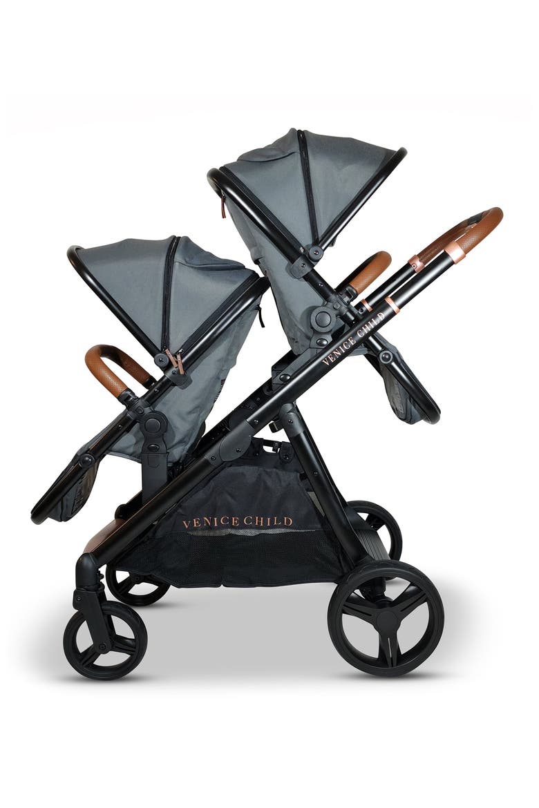 Ventura Stroller & Second Stroller Seat, Alternate, color, SHADOW GRAY