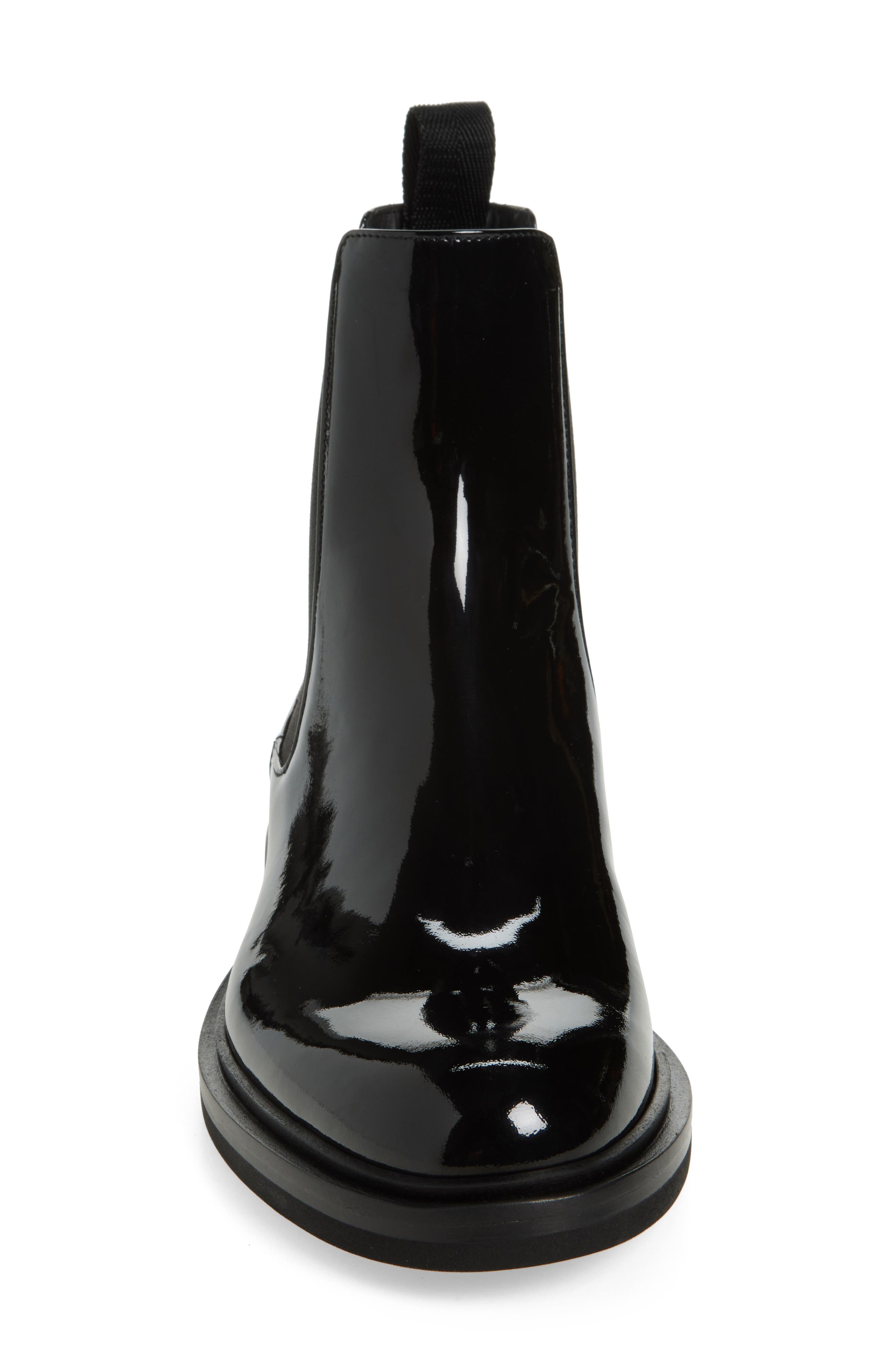 Dolce&Gabbana Vernice Patent Leather Chelsea Boot, Alternate, color, 80999 Nero