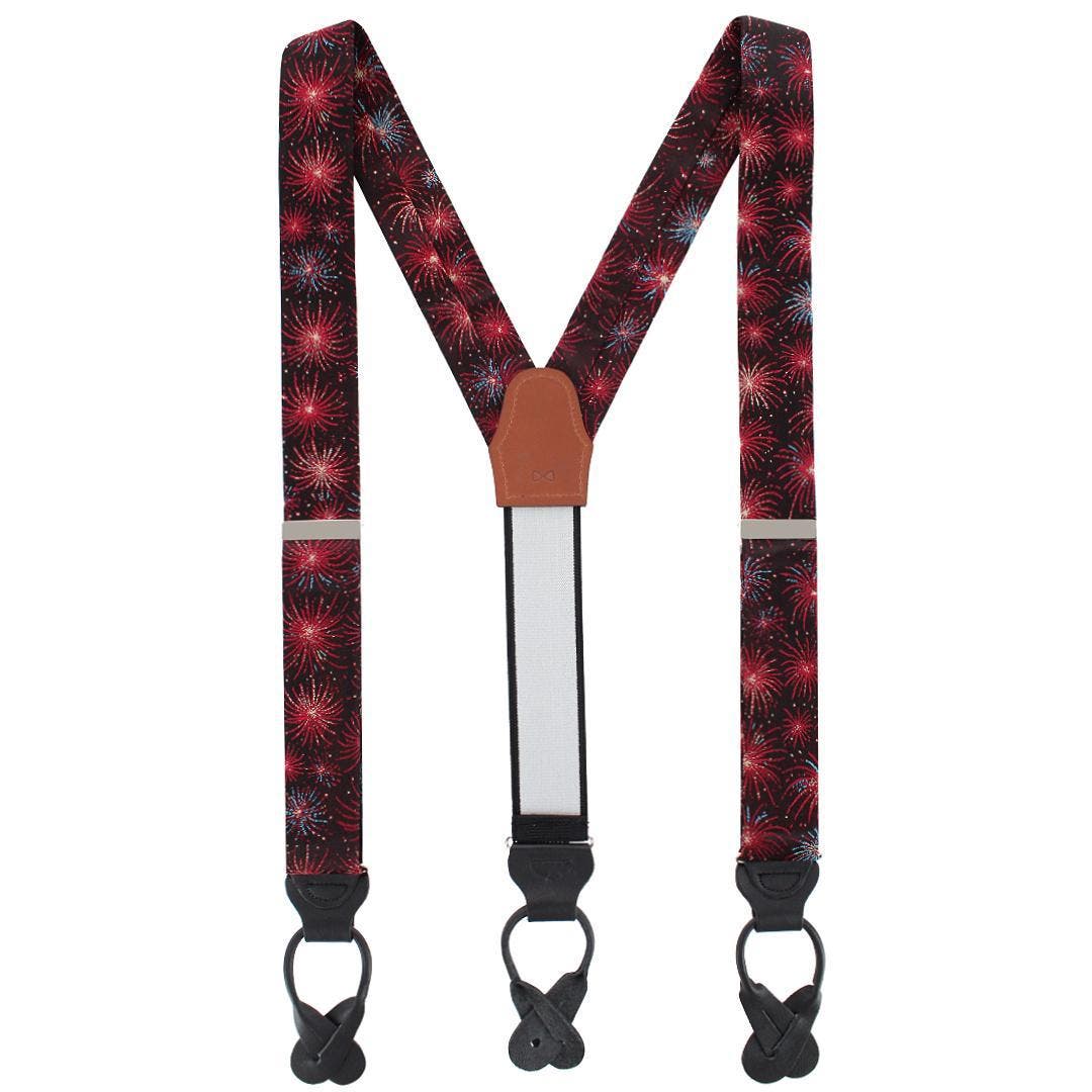 Trafalgar Illumination Explosion Silk Button End Suspenders (Men ...