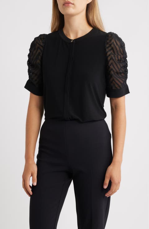 Sheer Sleeve Cardigan