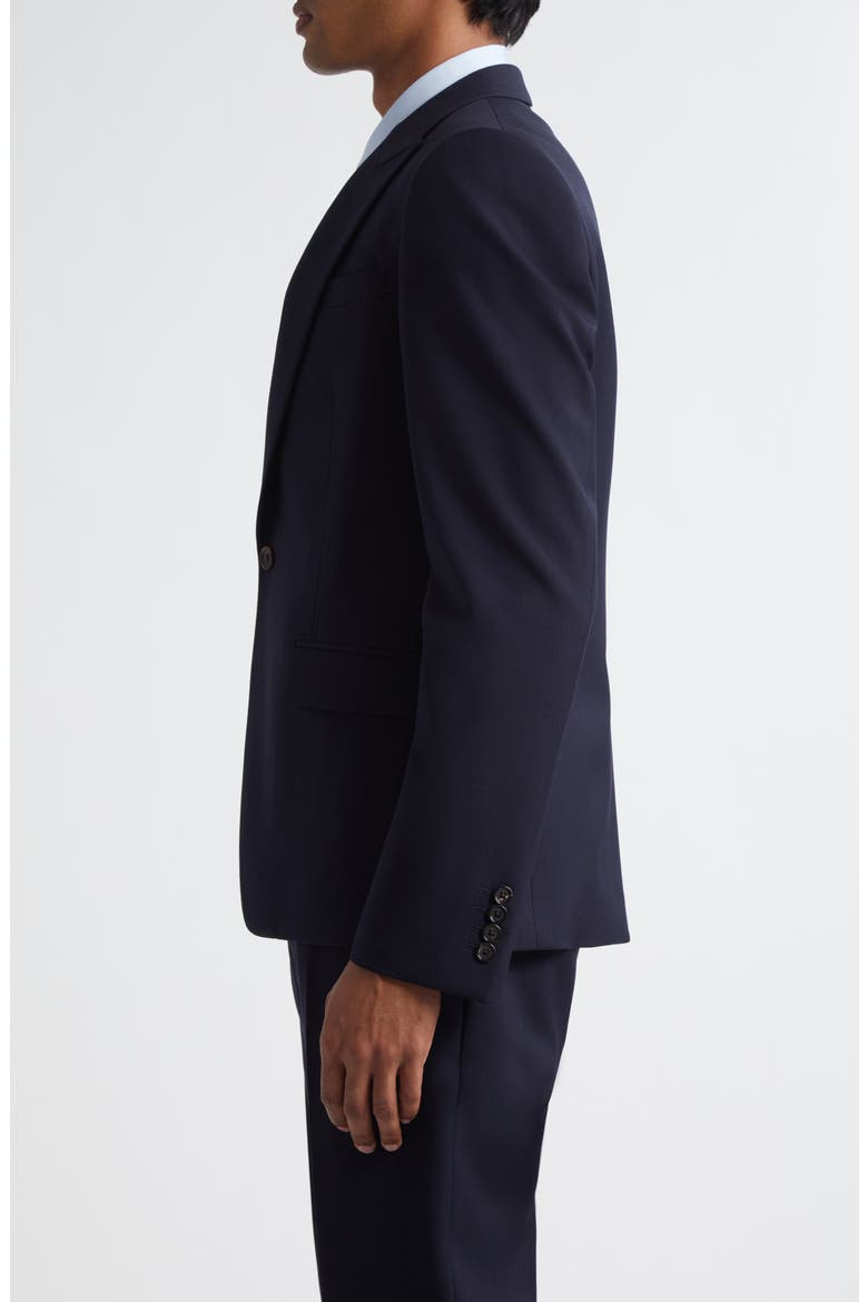 Crystal Embellished Peak Lapel Wool Sport Coat, Alternate, color, NAVY