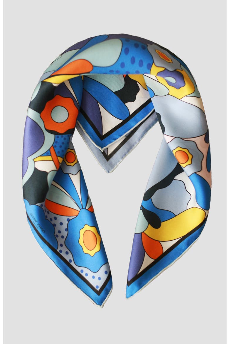 Silk Scarf Of Ocean Imagination, Alternate, color, Blue