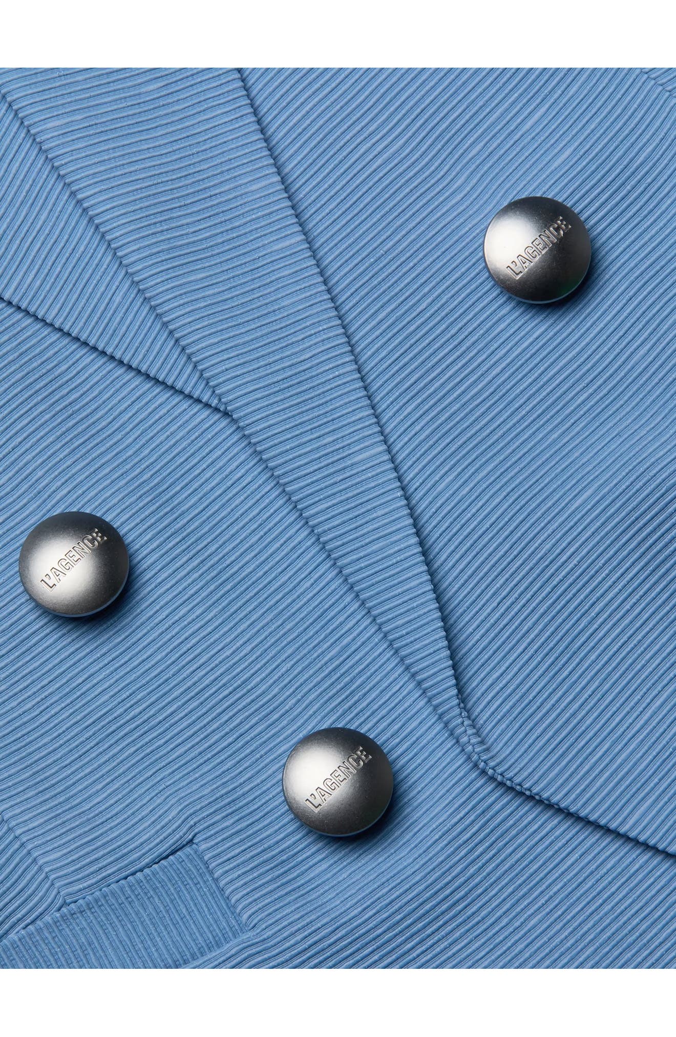Женские L'AGENCE Brooke Texture Double Breasted Crop Blazer — фото 4
