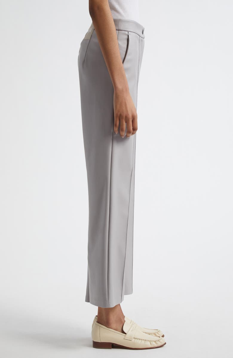 MM by Max Mara Sport Faux Leather Ankle Pants, Alternate, color, Light Grey