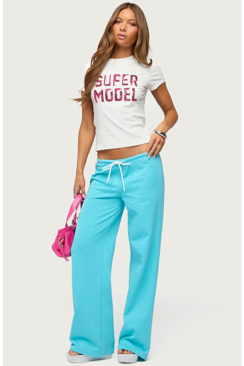 Super Model Sequin T-Shirt, Alternate, color, WHITE