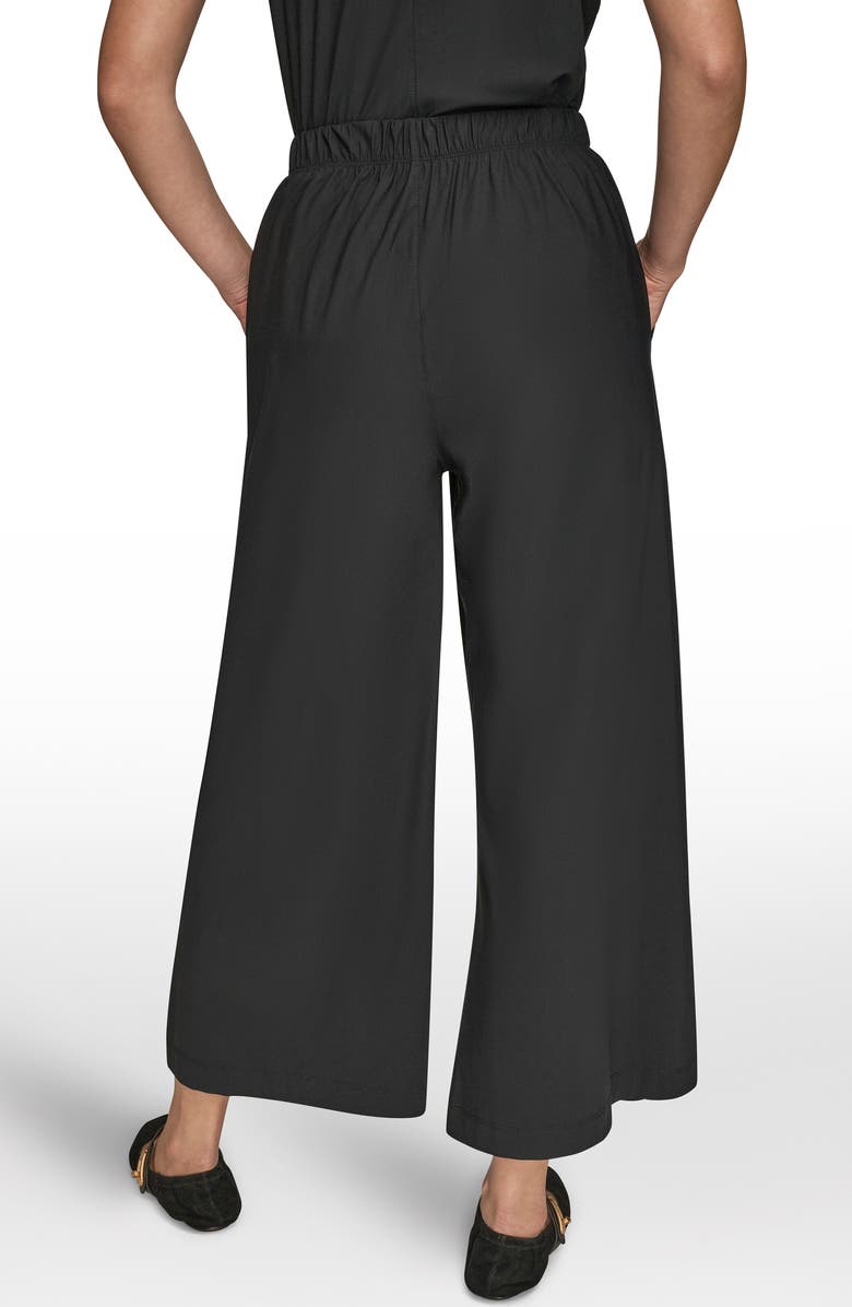 Donna Karan New York Relaxed Wide Leg Pants, Alternate, color, Black