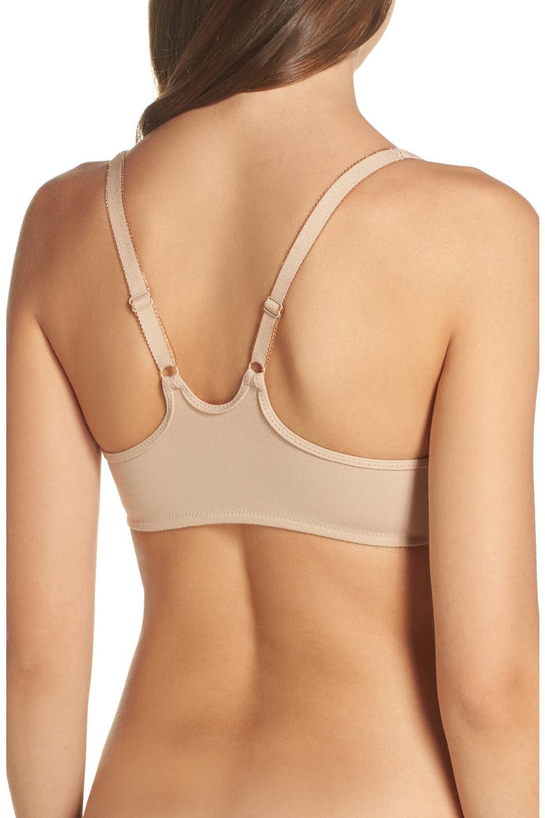 Body By Seamless Front Close Racerback Underwire Bra, Alternate, color, TOAST