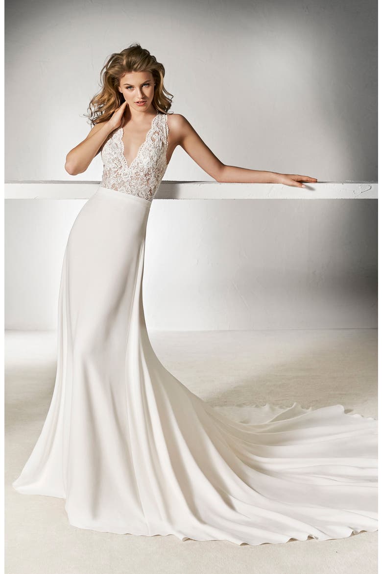 Xifre Lace Top, Main, color, OFF WHITE/NUDE