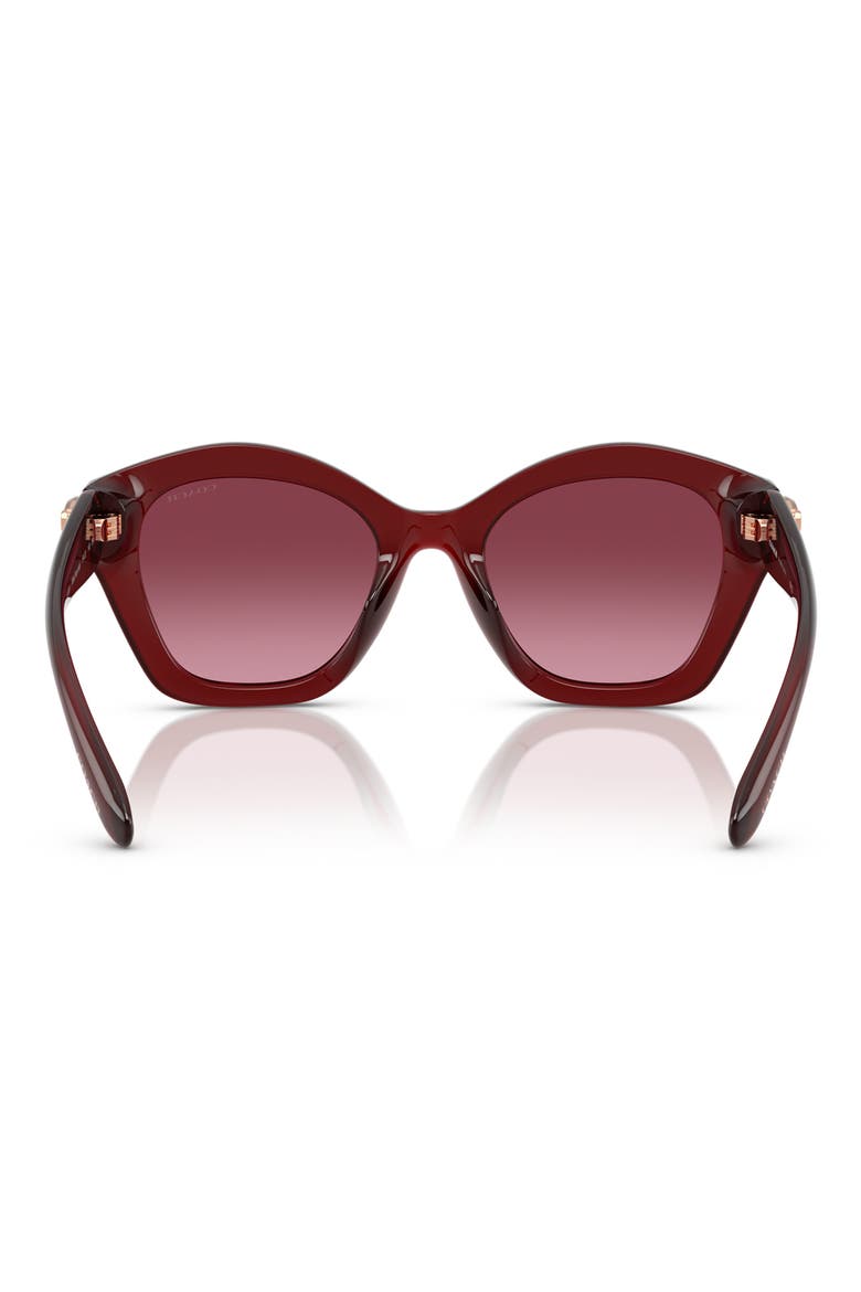 57mm Irregular Round Sunglasses, Alternate, color, MILKY BURGUNDY / BURGUNDY