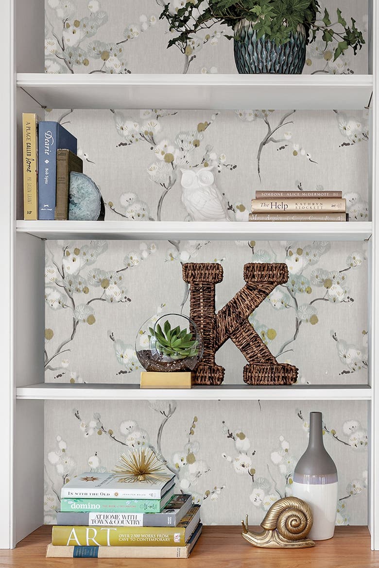 Mirei Peel and Stick Wallpaper, Alternate, color, GREY