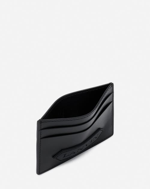 Lanvin Signature Leather Cardholder In Black