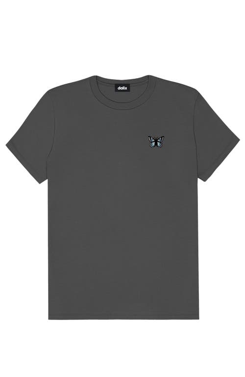 Dalix Butterfly Womens Relaxed Tee In Asphalt