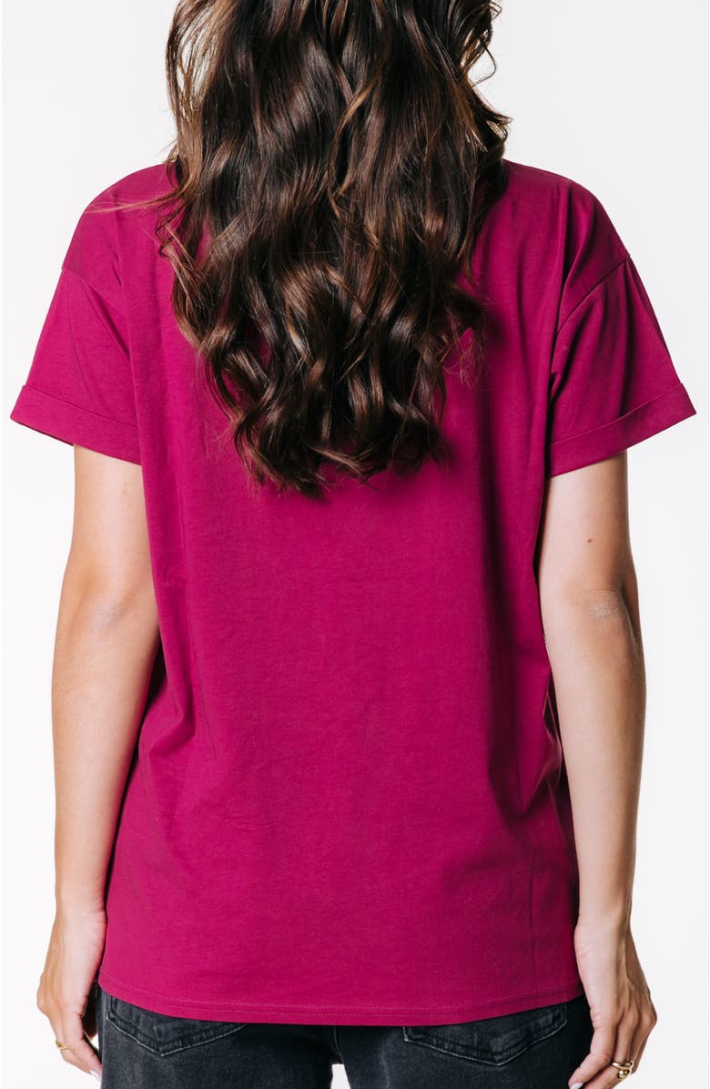 Colourful Rebel Uni Logo Boxy Tee, Alternate, color, Dark Red