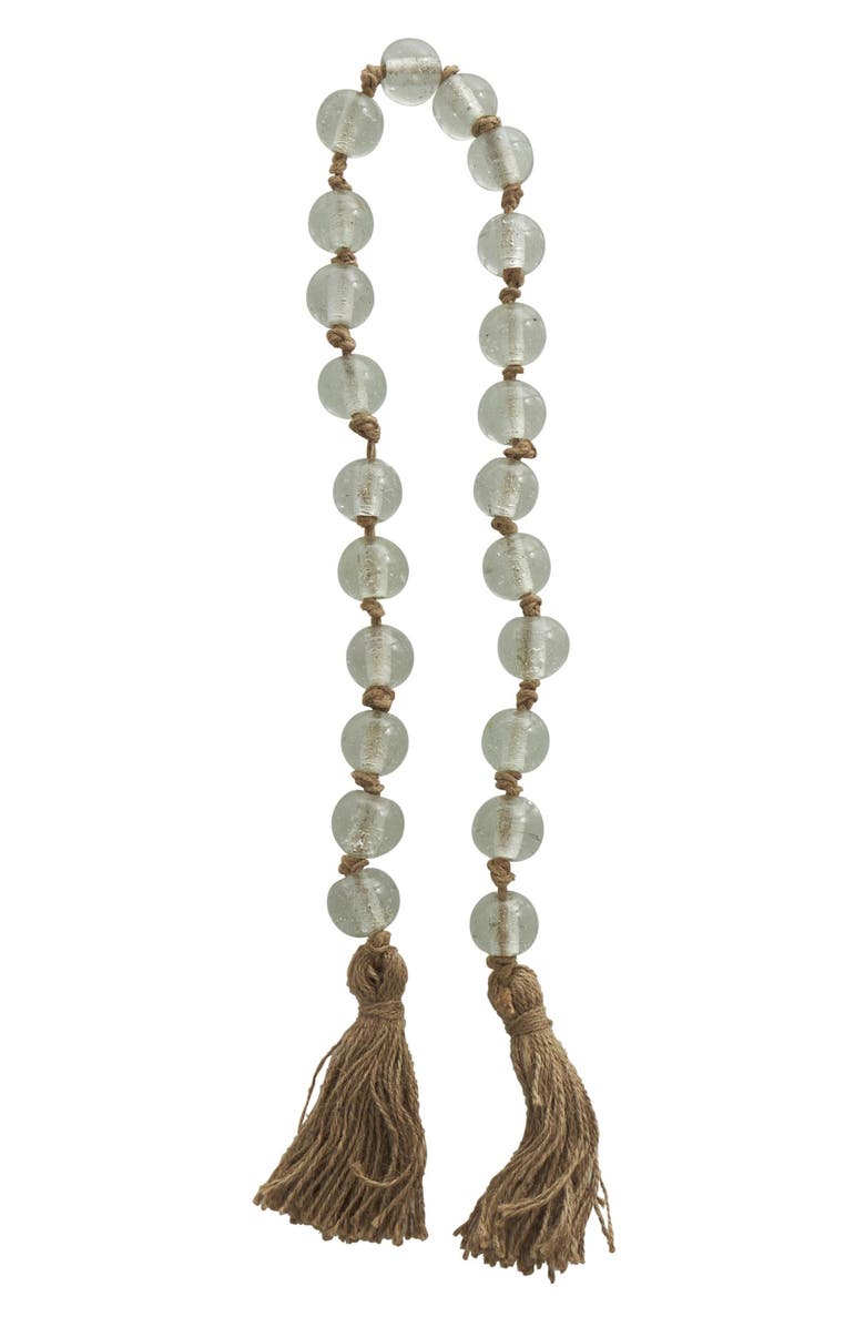 WILLOW ROW Bohemian Glass Beaded Tassel Garland, Alternate, color, Clear