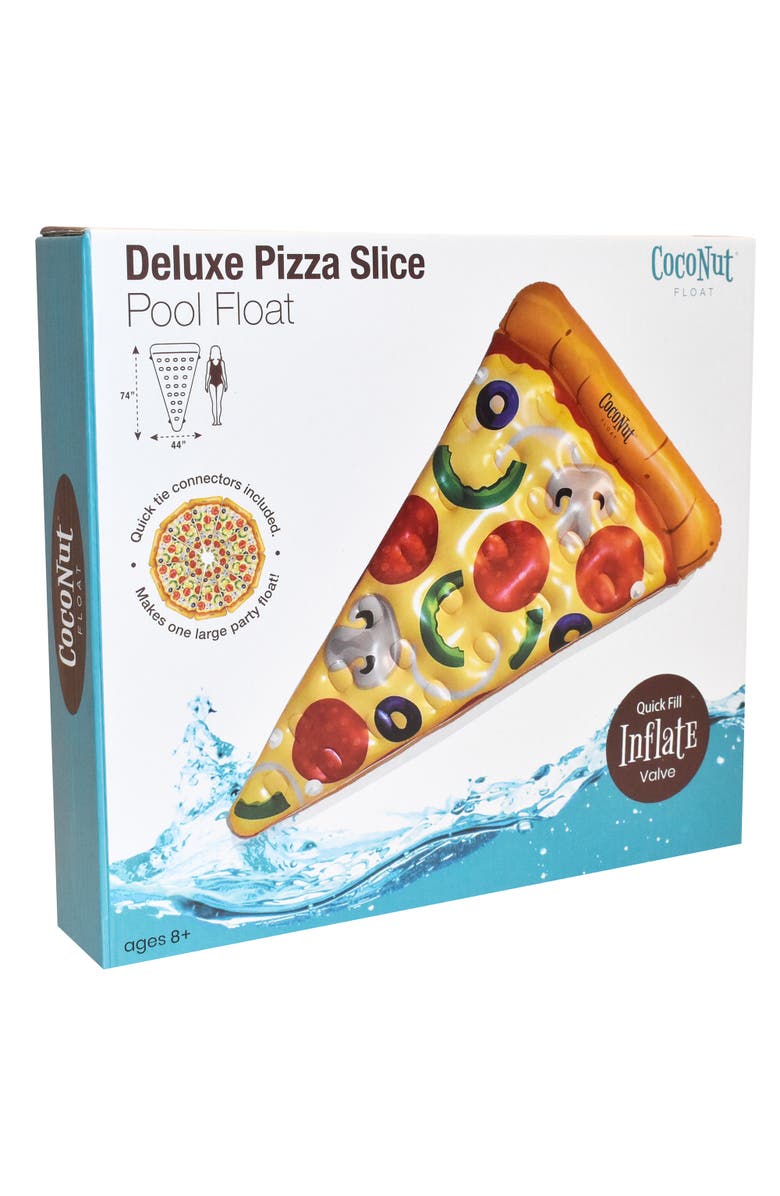 Coconut Float Pizza Slice Pool Float 74 Inch x 44 Inch, Alternate, color, Multicolored