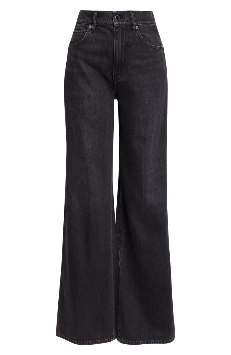 Veronica Beard Kasey Wide Leg Jeans, Alternate, color, Washed Onyx