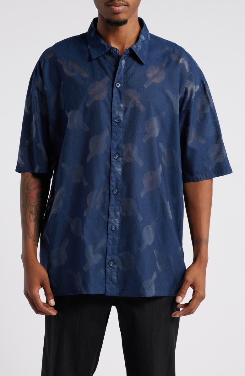 DAILY PAPER Salim Relaxed Short Sleeve Button-Up Shirt, Main, color, 