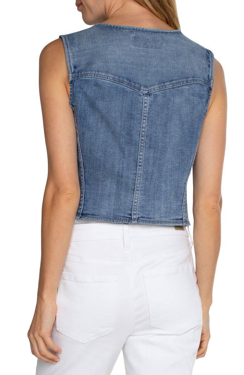 Liverpool Los Angeles Denim Vest, Alternate, color, 