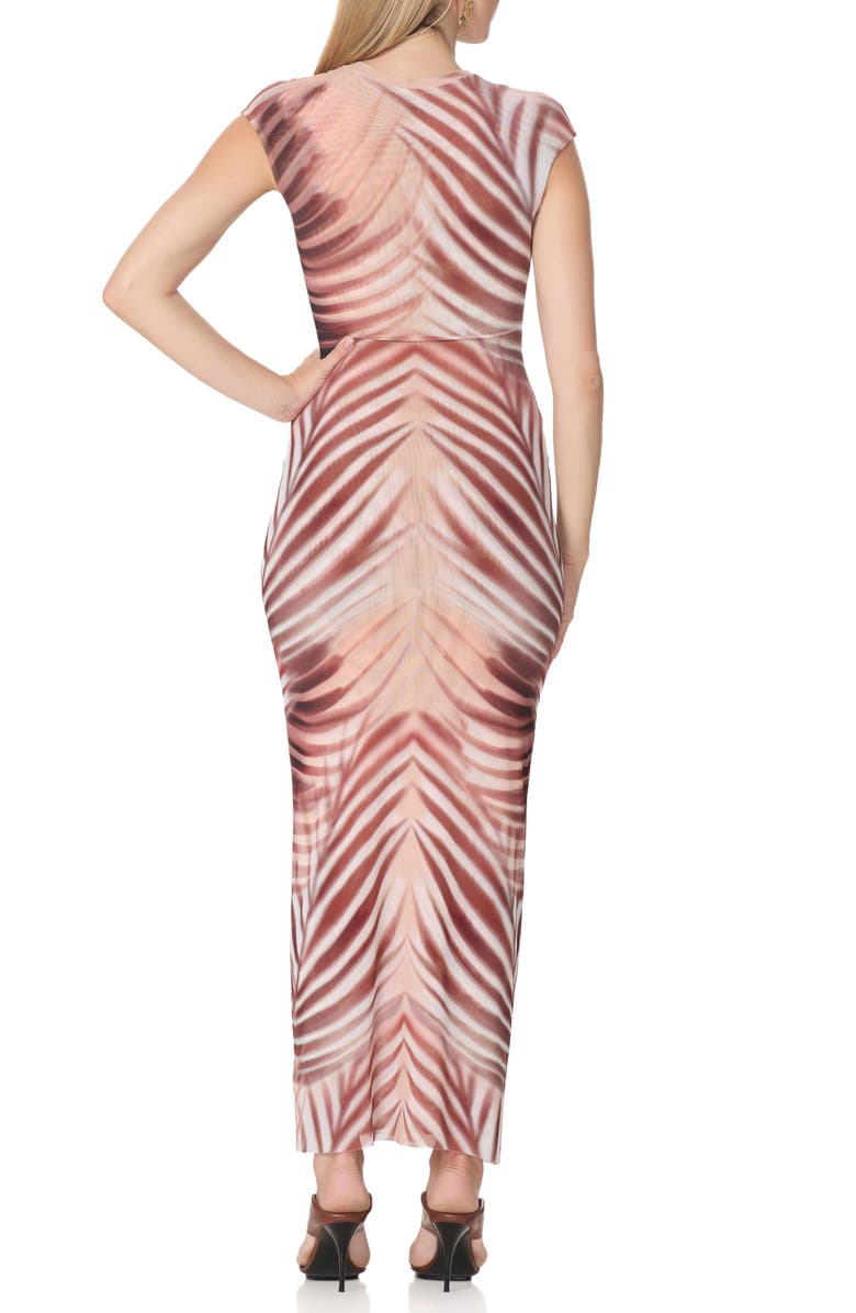 AFRM Mylo Print Mesh Maxi Dress, Alternate, color, Kissing Palms