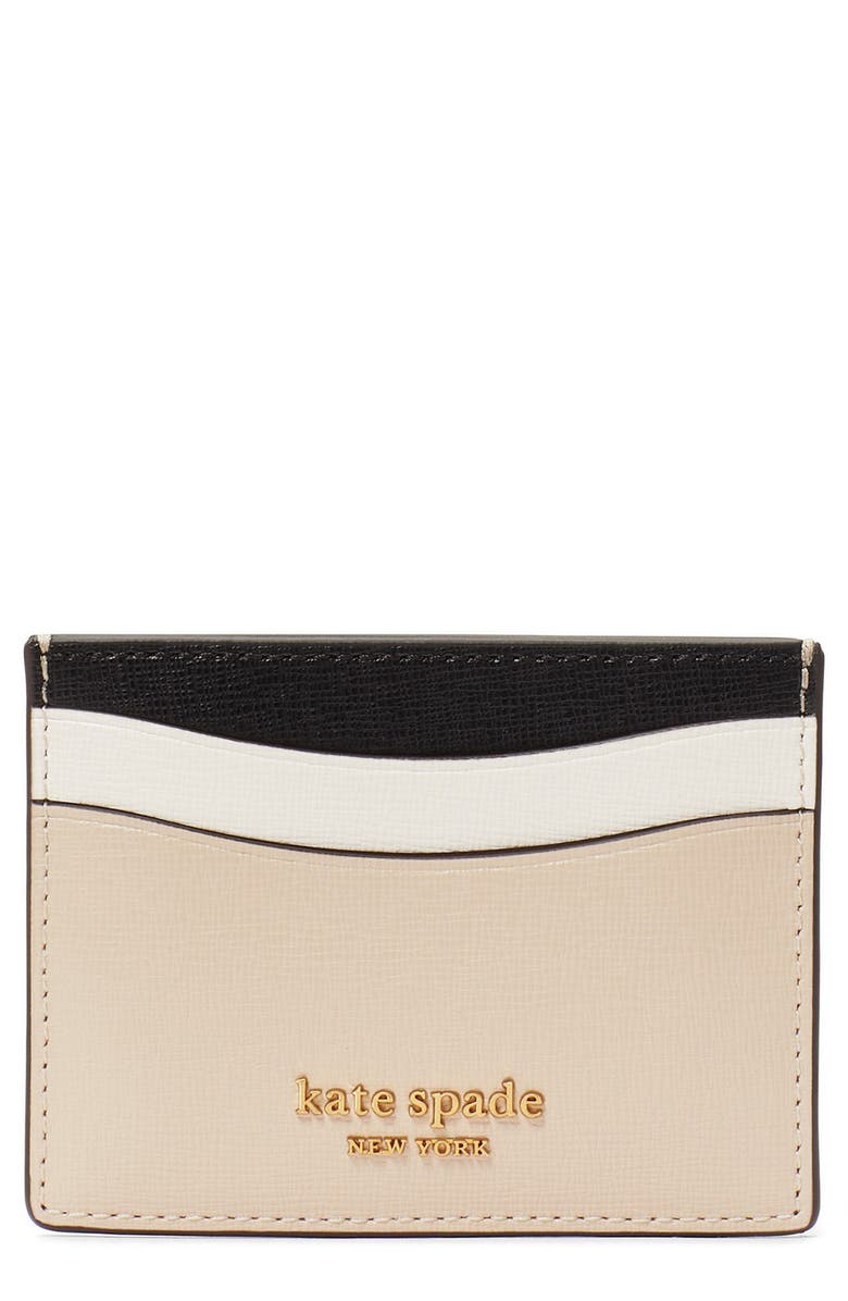 Kate Spade New York morgan leather card holder, Main, color, 