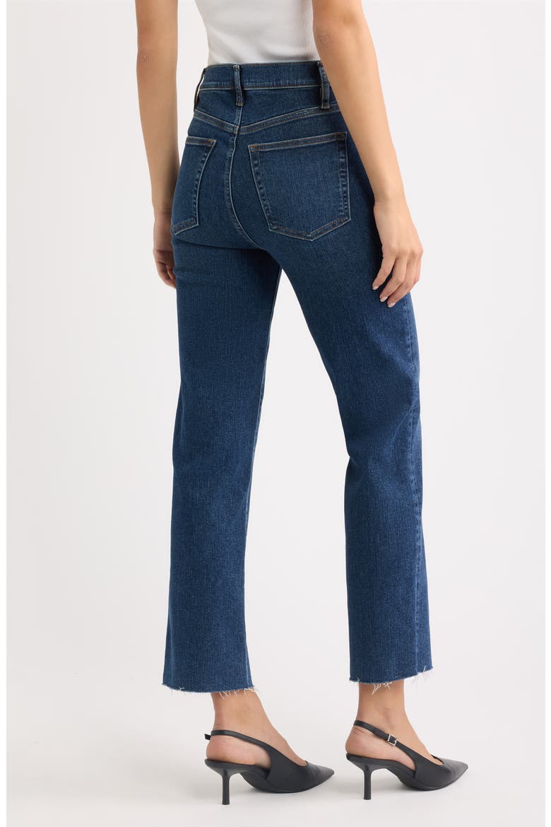Le Sleek Raw Fray High Waist Straight Leg Jeans, Alternate, color, SHOWDOWN RAW FRAY